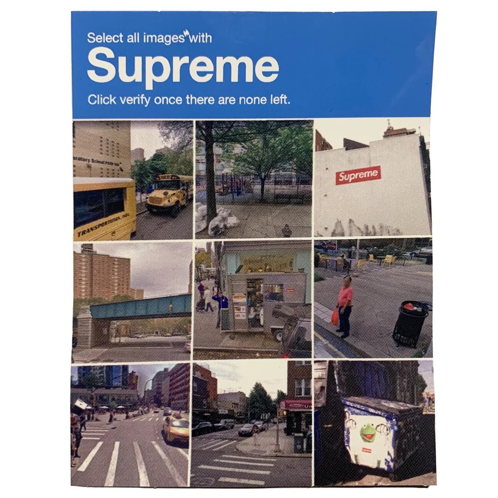 Supreme verify sticker